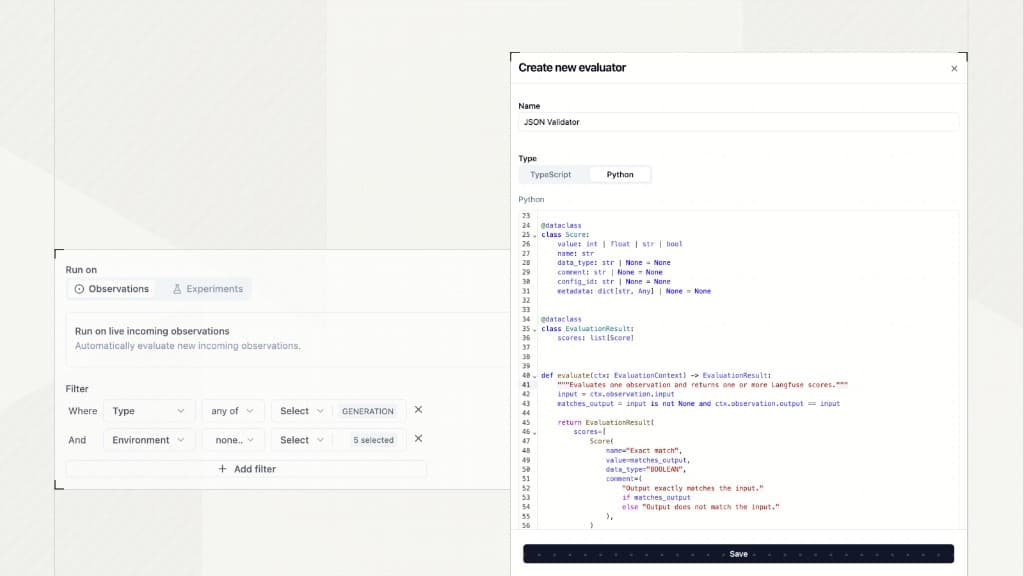 Code evaluators